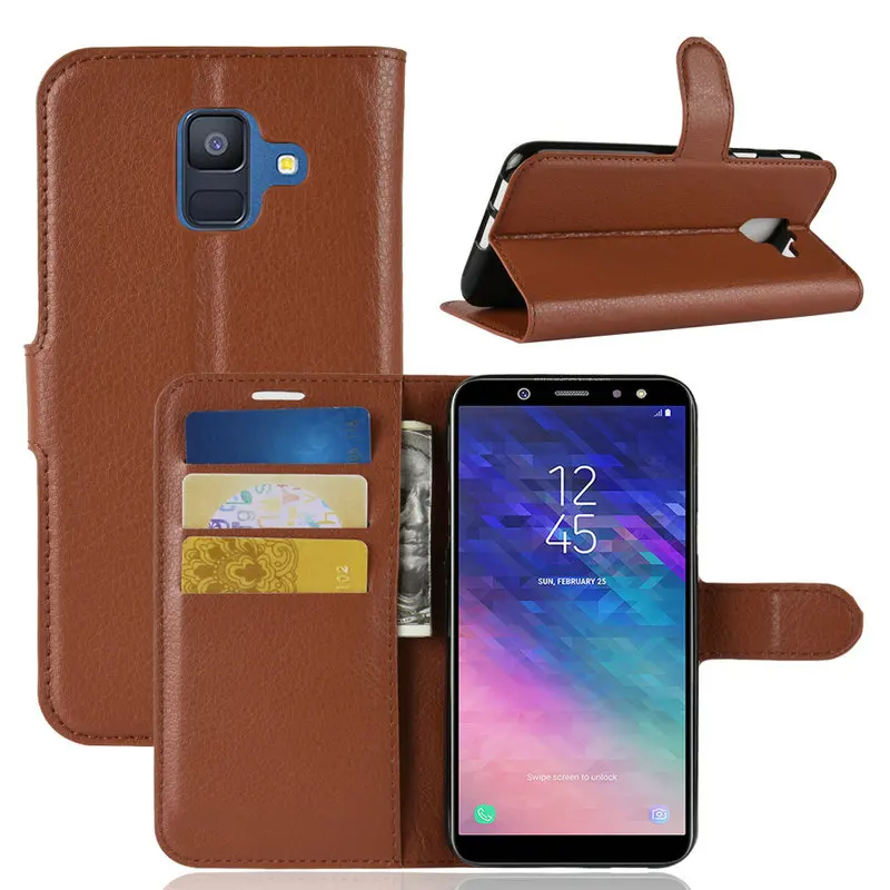 Кожаный чехол-кошелек A6 A7 A8 A9 2018 + Plus A9S A8S A6S Star откидной кожаный чехол A10 A20 A30 A40 A50 A70
