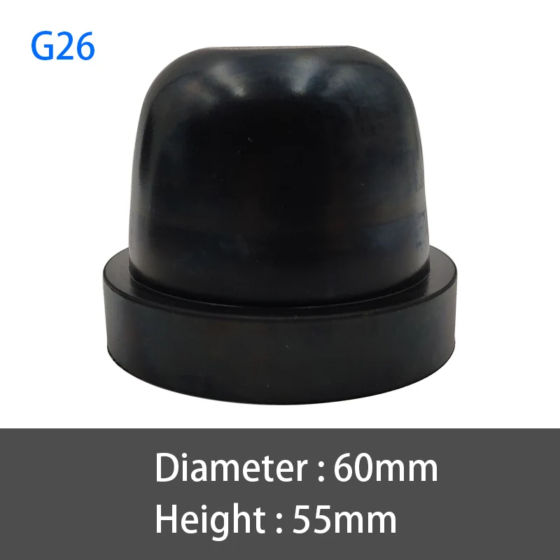 G26-60mm 2 шт. Автомобильный светодиодный светильник, головной светильник, пылезащитный чехол, ксеноновый светильник, резиновое уплотнение, крышка фары, автомобильный Стайлинг H4 H1 H7 D2H H11 H8 HB3 - Color: G26-60mm