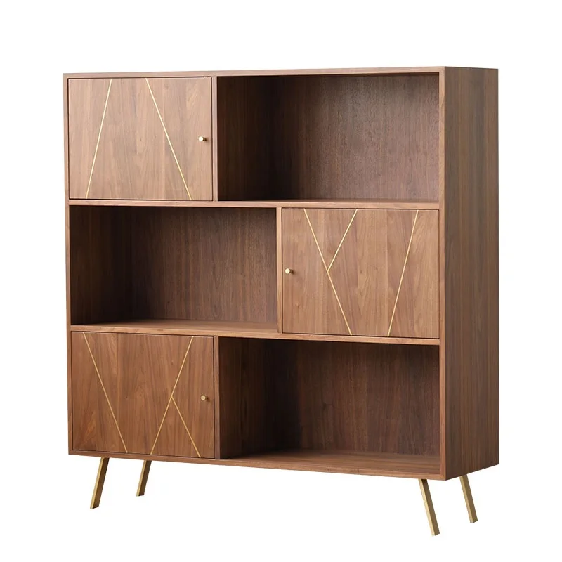 10X упаковку 140 см высокий шкаф с металлическими ногами/фанера шпон грецкого
