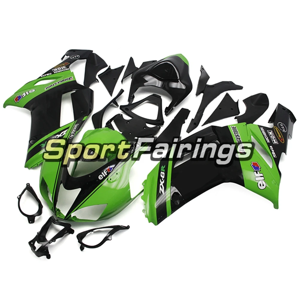 

Body Kits for Kawasaki ZX-6R 2007 2008 ABS Plastic Injection Hulls Motorcycle Carenes ZX6R 07 08 Monster Green Energy Body Frame