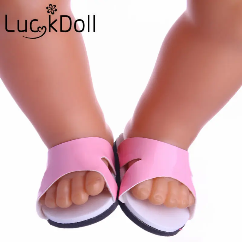 Однотонные симпатичные Тапочки LUCKDOLL подходит для американских кукол 18 дюймов