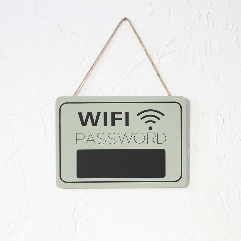 B Деревянный WiFi пароль вывеска подвесная табличка почерк пустая пластина доска доске Wifi знак для домашнего магазина вечерние магазины кафе бар - Цвет: B
