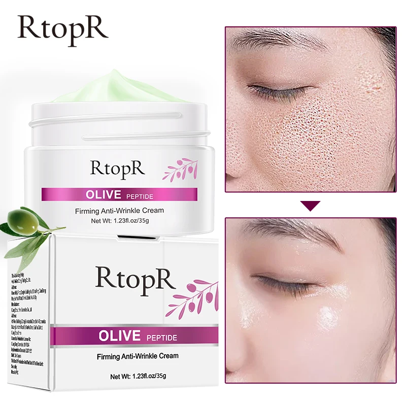 Оливковый пептидный укрепляющий крем против морщин уменьшает морщины лица