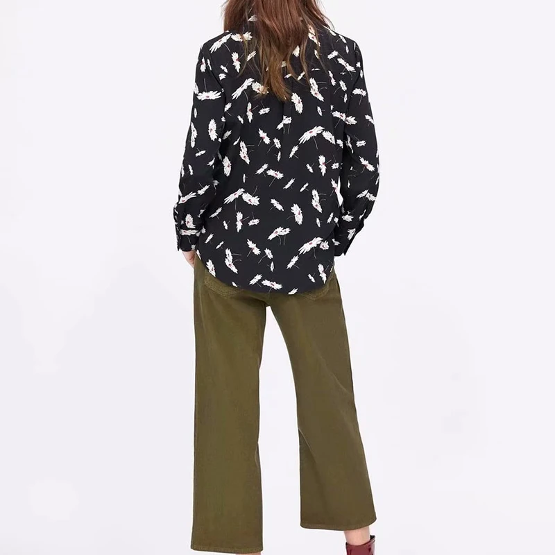 Женская Цветочная блузка с длинным рукавом Wonder Spring винтажные женские блузки