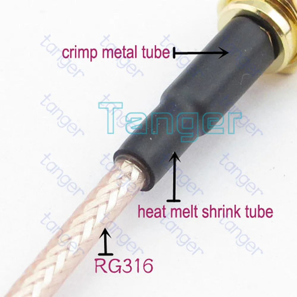 Прямой коннектор MMCX female SMA 20 см 8 дюймов RF RG316 RG 316 коаксиальный кабель Pigtail высокого