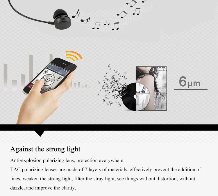 Новинка, k3a, bluetooth очки, поляризованные, умные, gloden, черные очки с bluetooth 4,1, гарнитура для вождения, песни под названием