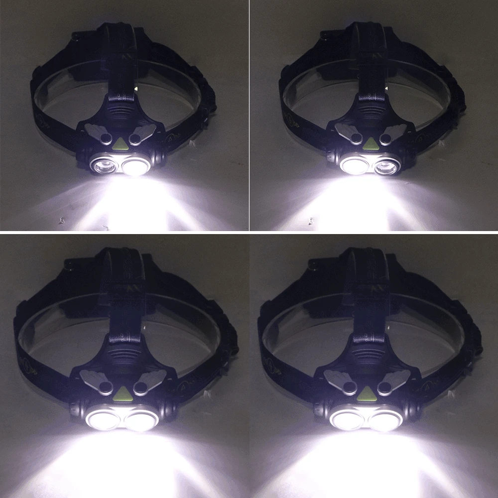 

ITimo Zoom Torch Flashlight USB Rechargeable Head Lamp 4 Modes Headlight 2*18650/3*AA Battery Night Fishing LED Headlamp Bright