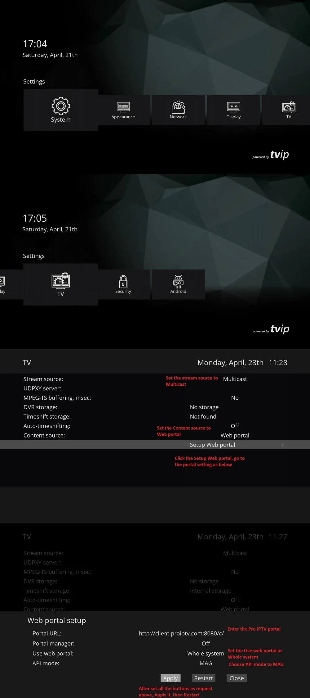 ТВ IP 605 Smart tv Box Linux OS поддержка четырехъядерный ТВ IP412 4K супер прозрачная двойная система Linux или Android 6,0 OS телеприставка