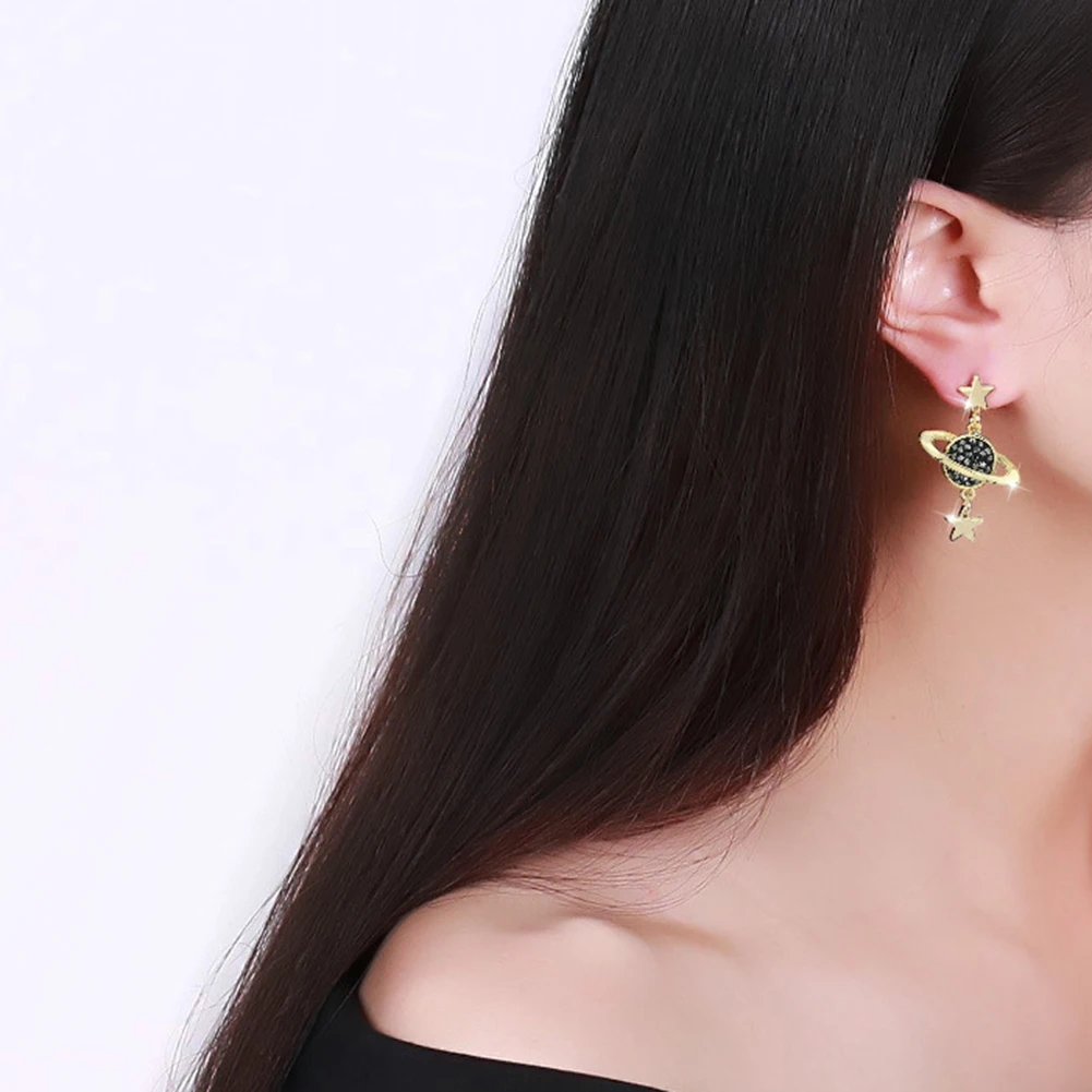 Star Moon Ear Stud Rhinestone Dangle Asymmetrical Earrings Women Jewelry Gift | Украшения и аксессуары
