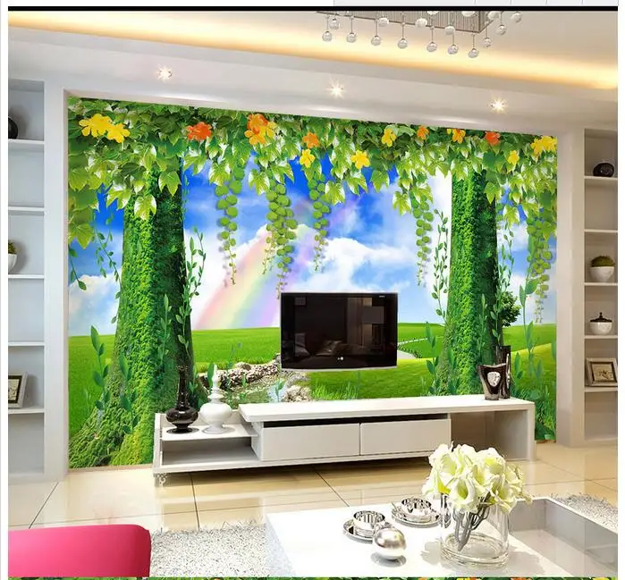 

3d photo wallpaper custom 3d murals wallpaper for flowers European pastoral scenery leisurely grassland TV setting wall decor