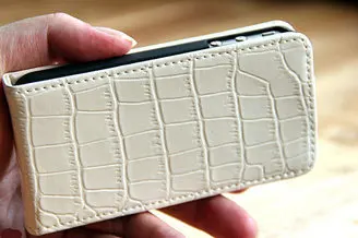Crocodile Grain Leather Cover Case For IPhone 5+1PCS Screen Protector China Post Free Shipping |