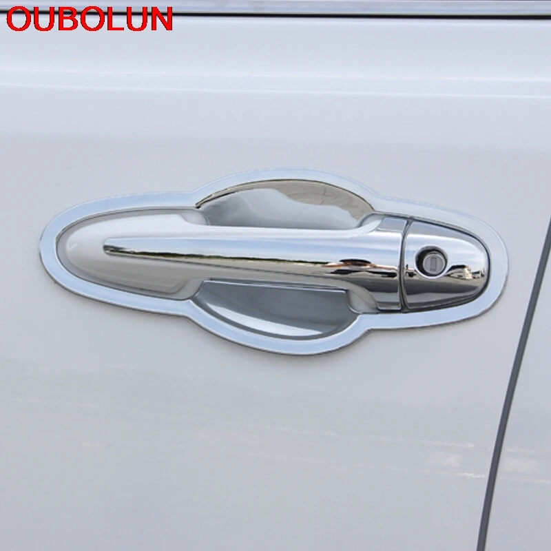 Хромированная крышка дверной ручки OUBOLUN для Toyota RAV4 RAV 4 2013 2014 2015 2016 + чаши отделки