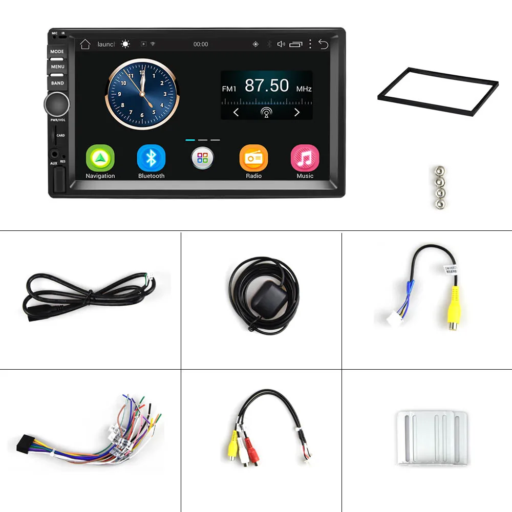 AMPrime Авто Радио 2 Din Android GPS навигация автомобильное радио стерео 7 &quot1024*600