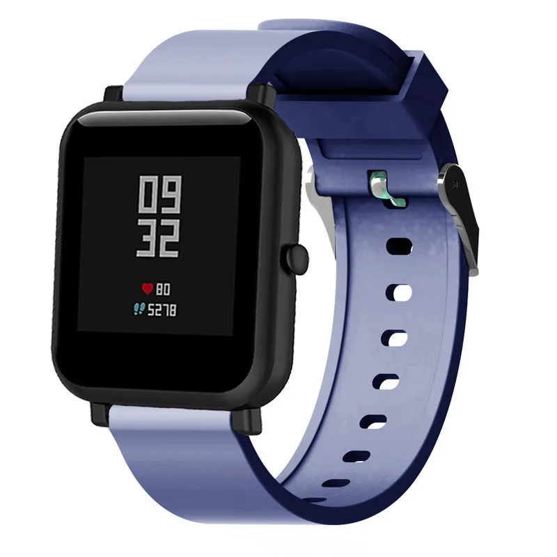 Сменные силиконовые часы браслет ремешок 20 мм для Xiaomi Huami Amazfit Bip/TICWATCH2/WELOOP/Withings