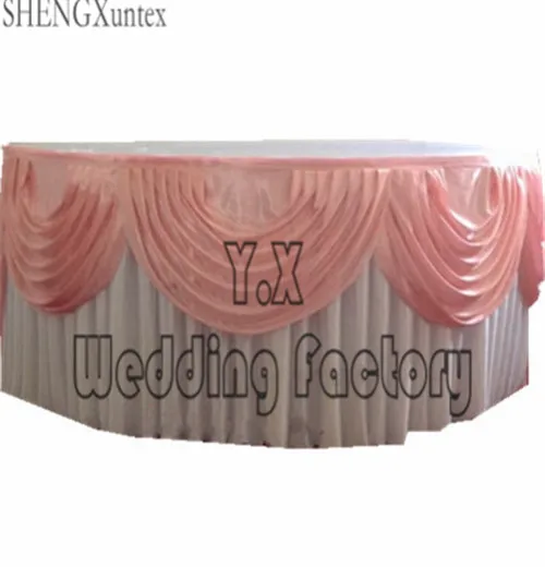 

Ice Silk Table Skirt For Round Table Cloth Decoration Free Shipping