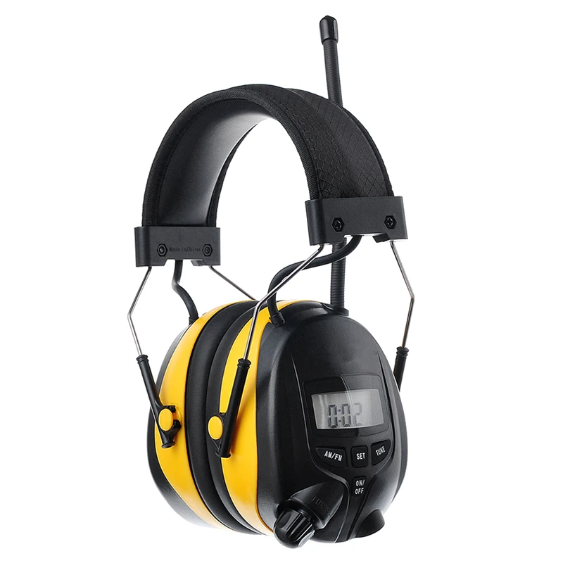 NRR 25dB MP3 AM FM радио Защита слуха наушники для ушей электронный ушной протектор шумоподавление защитные наушники для работы