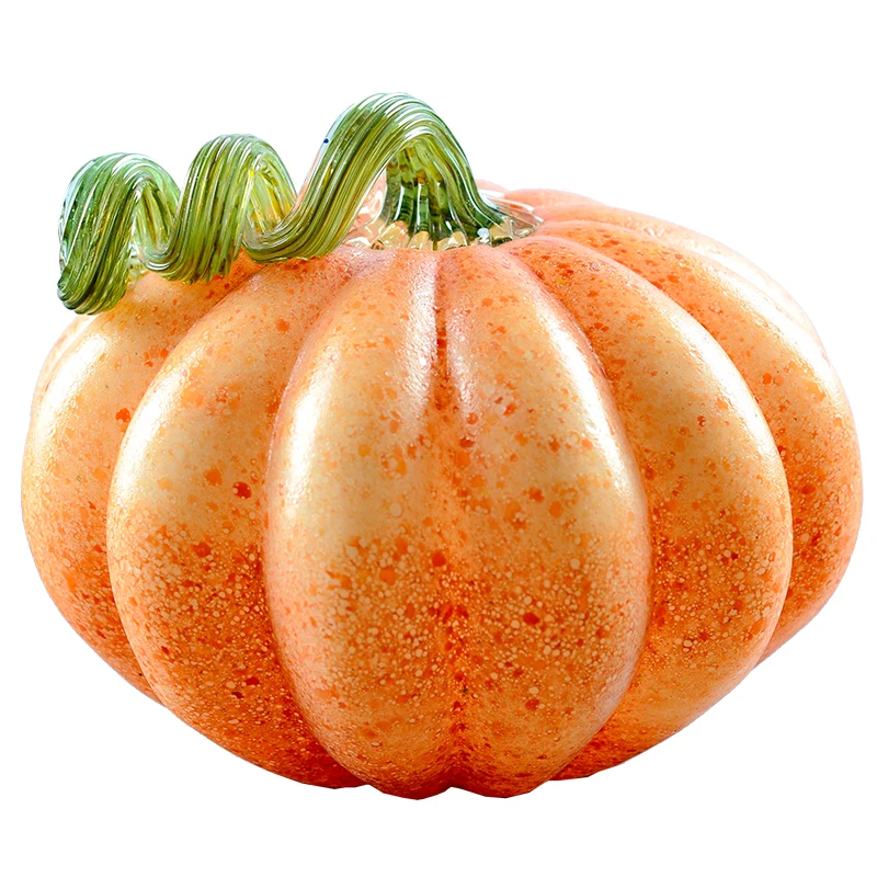 Европейский цвет стеклянная тыква прозрачные поделки украшения на Хэллоуин