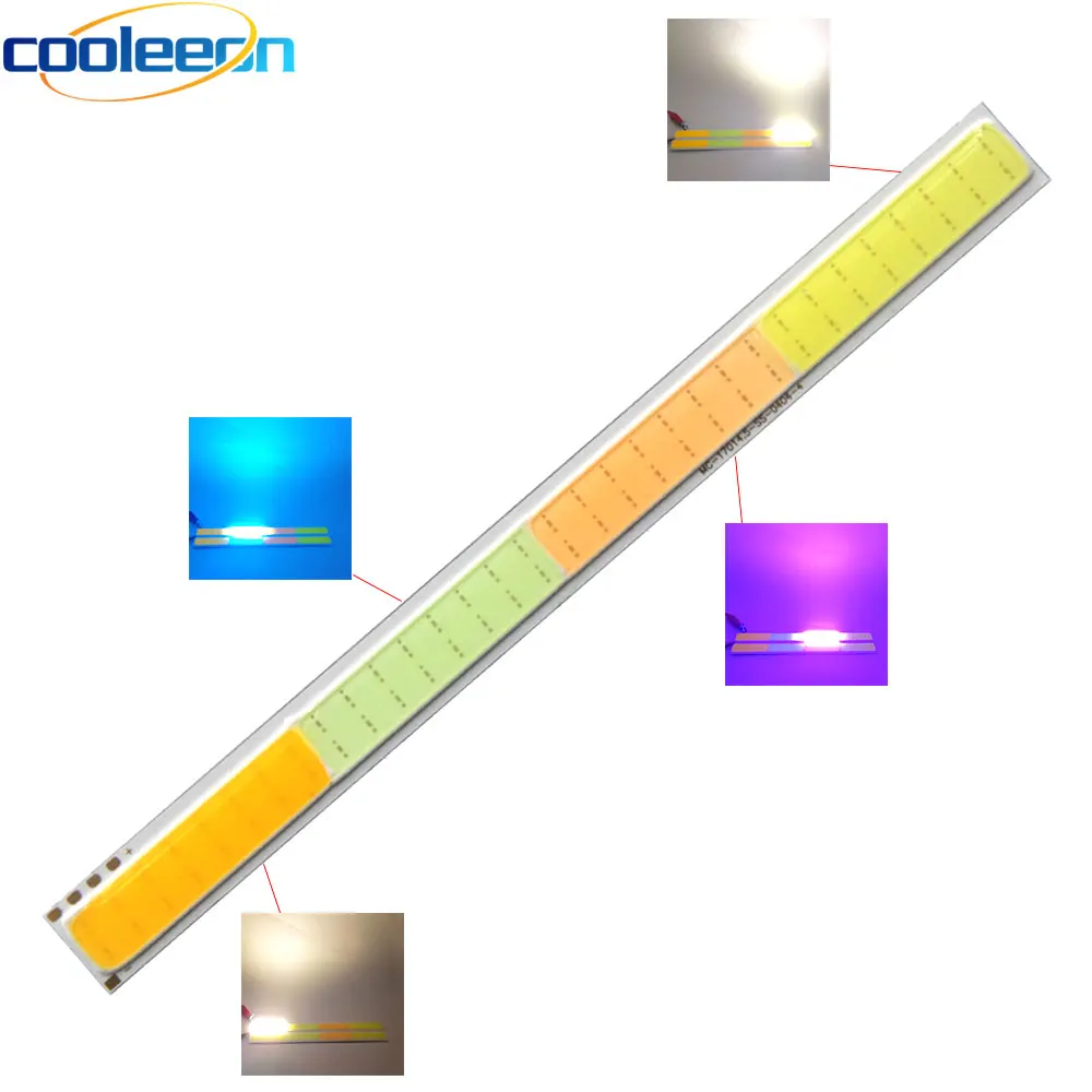 COOLEEON 170x14 5 мм 4 цвета COB светодиодный свет бар огни 12В 2Вт лампы теплый холодный