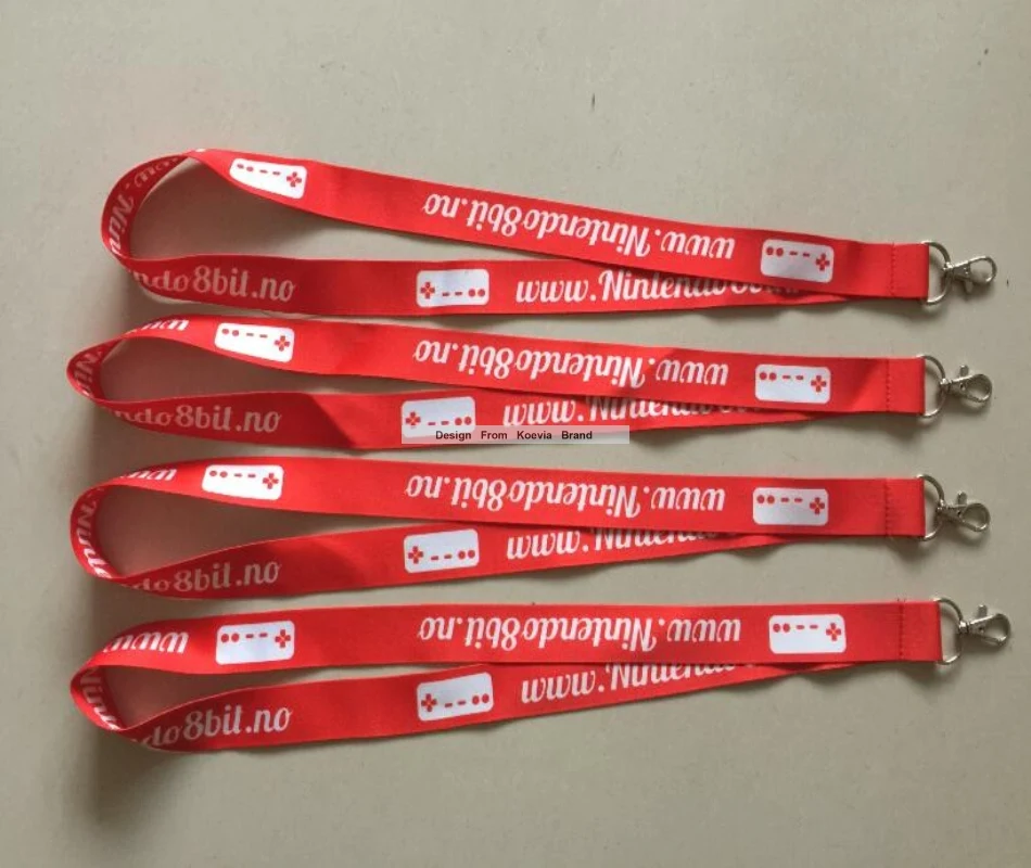 

New ID Holder Lanyard Red Stripe Mobile Phone Straps Fashion Hospital Hotel Logo Imprint Promotion Lanyard Neck Strap