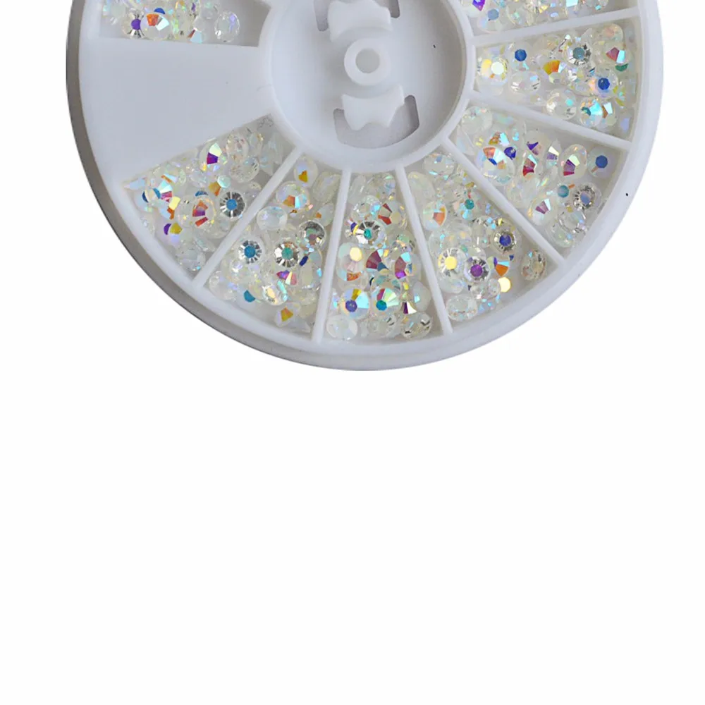 STZ 1xGlitters Белый AB 3d Nail Art Стразы Блестящий декор для маникюра с украшением в виде кристаллов шпильки Красота наклейки для ногтей, для нанесения с помощью клея инструменты сделай-сам LANC168