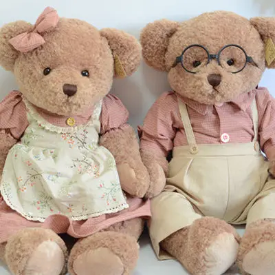 Милая 2 шт./пара 48 см плюшевый мишка плюшевая игрушка кукла мягкие куклы с