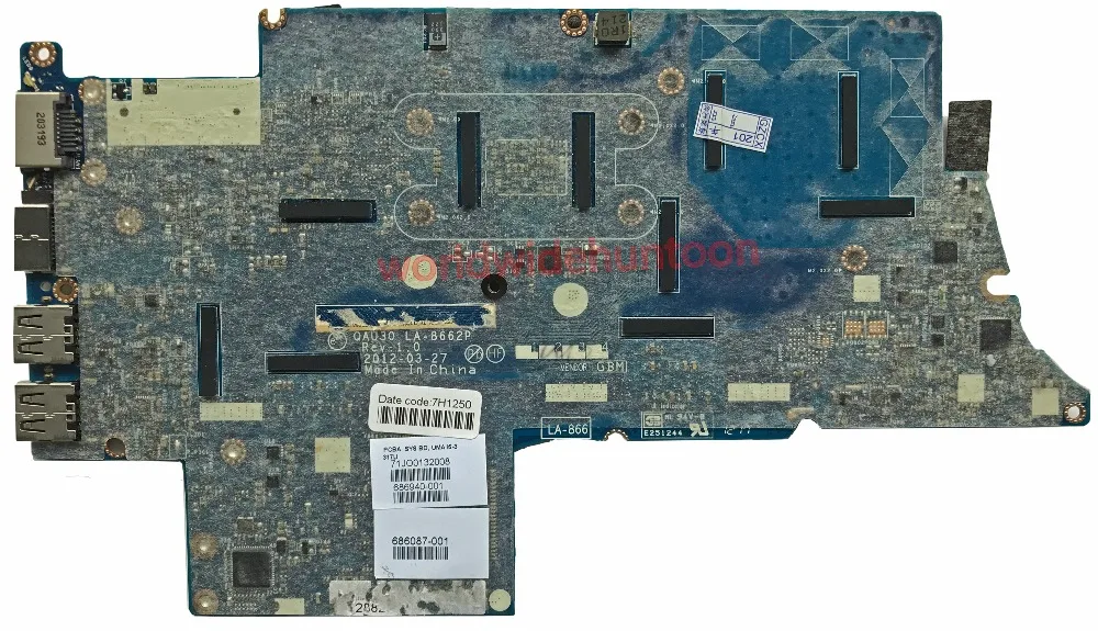 Стильная материнская плата для ноутбука HP Envy 4 с ЦП i5-3317U чипсетом HM77 PN 686087-001 QAUE30