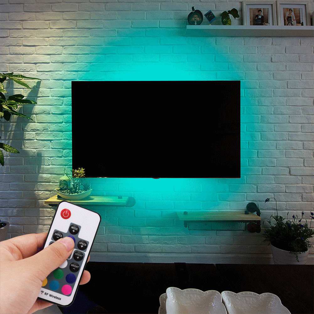 5050 RGB Светодиодная лента AA батарейный отсек 0,5 м 1 м 2 м светодиодный светильник для домашнего декора водонепроницаемый гибкая светодиодная лента световой