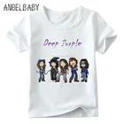 Футболка для мальчиков и девочек, с принтом темно-фиолетовой рок-английской музыкальной группы, летняя, белая, повседневная, ooo4416