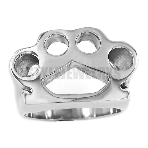 Серебристое кольцо для боксерских перчаток с костяшками пальцев ювелирное