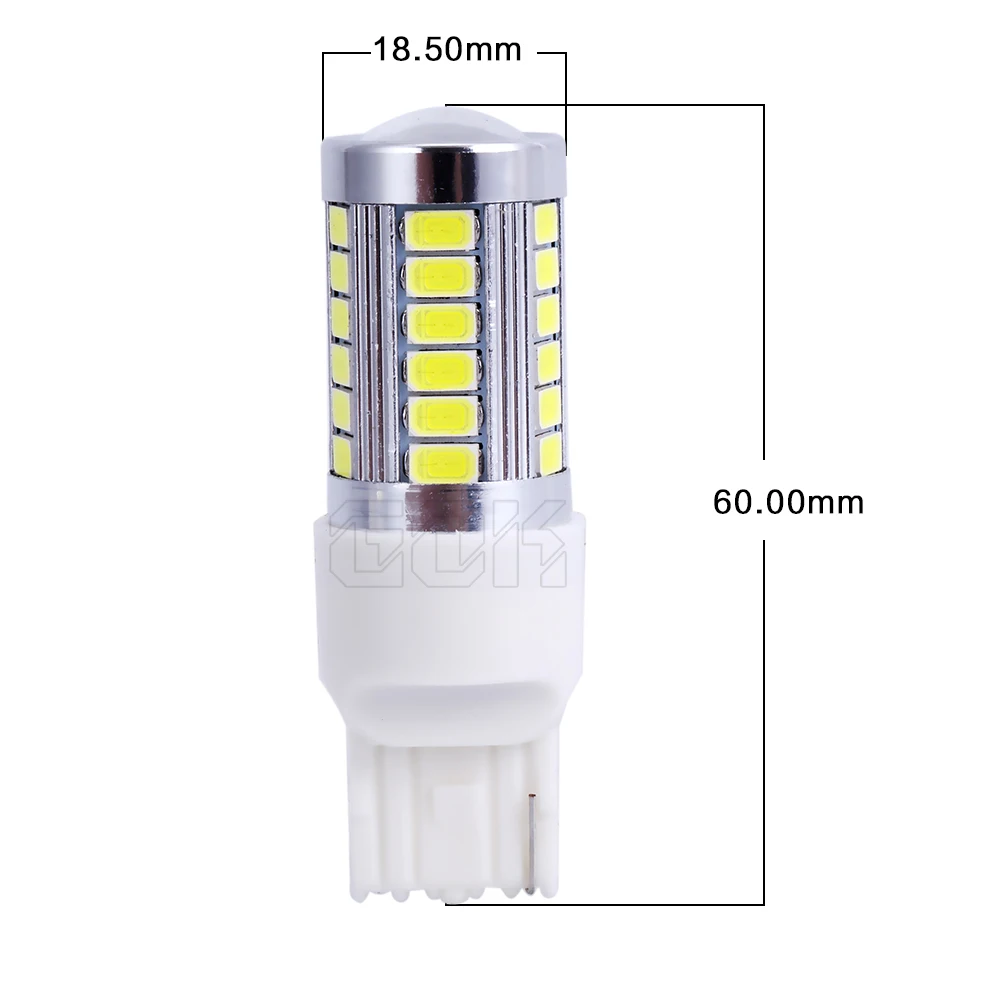10 шт. Автомобильные светодиодные лампы T20 led 7440 7443 WY21W 33smd 5730 5630 резервные фонари