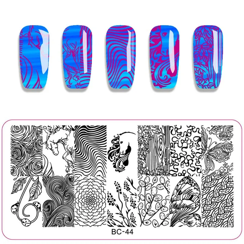Nail Art Stamping Plates New Arrived Halloween Skull Owl Flower Leaf Image Template Stamp Plate Print Stencil | Красота и здоровье