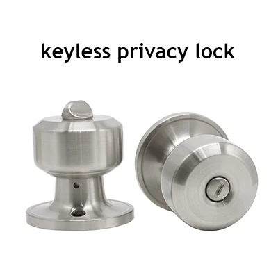 Privacy Lock Probrico, круглая ручка для межкомнатной двери, ручка из нержавеющей стали, замок для входа/конфиденциальности/прохода, для спальни, ванной, дверная фурнитура - Цвет: Privacy Lock