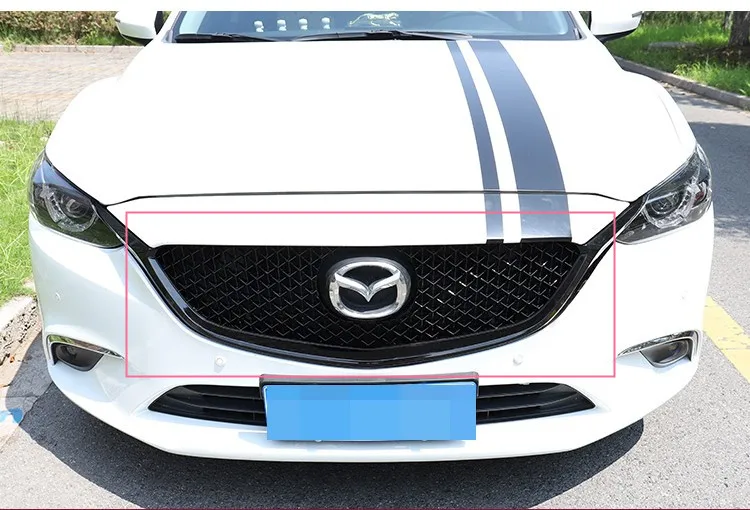 Для Mazda 6 Atenza Racing Grills Fit- ATENZA передний бампер Гриль верхняя решетка черный Авто Комплект запчастей для корпуса