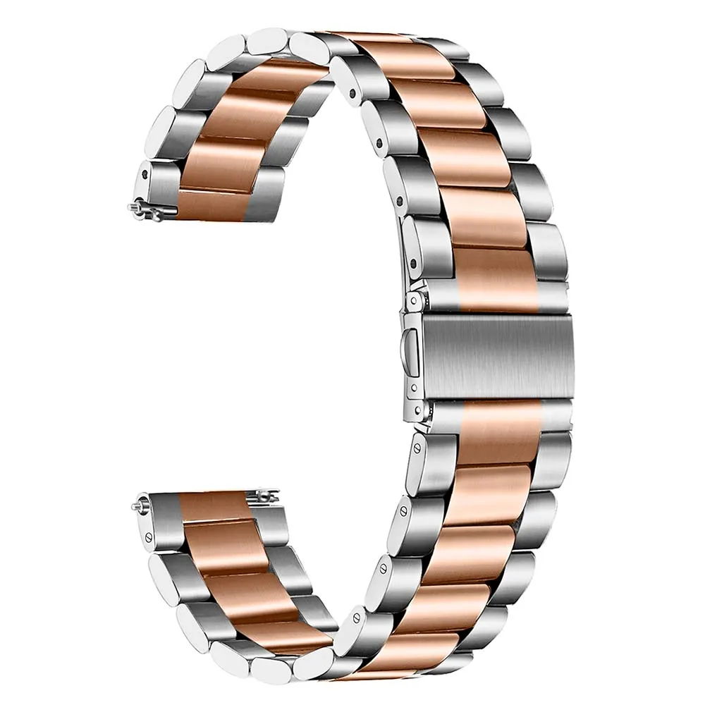 SilverRoseGold Solid 2 шт. сетчатый и прочный ремешок из нержавеющей стали 20 мм для samsung Galaxy Watch 42 мм/Активный 40 мм/gear S2 классический/gear спортивный ремешок - Цвет ремешка: SilverRoseGold Solid