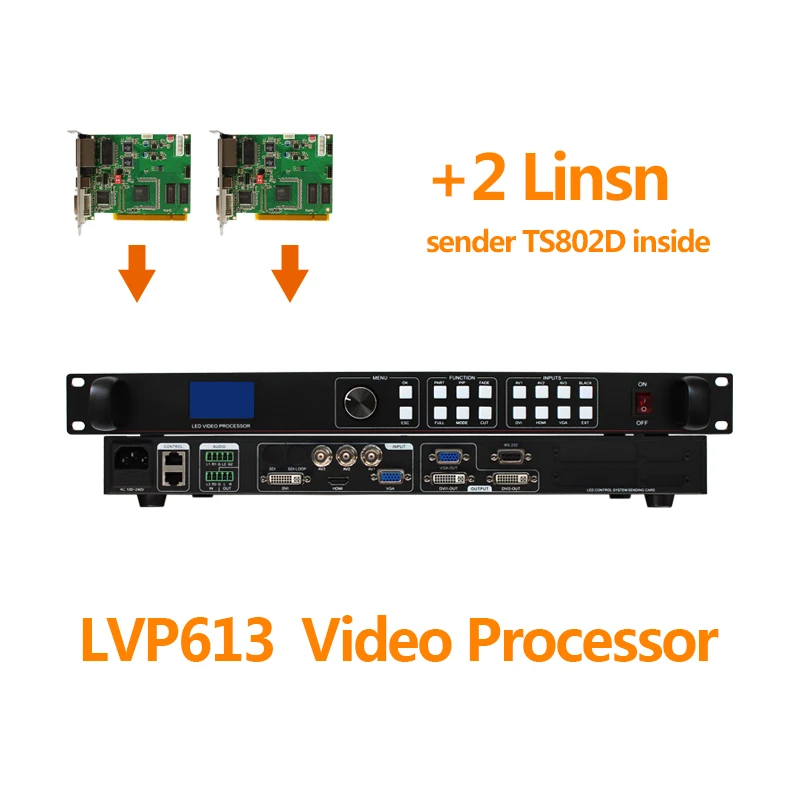 Аудио вход и выход видеоконтроллер с 2 linsn ts802d отправляющая карта сравнить vp1000 для