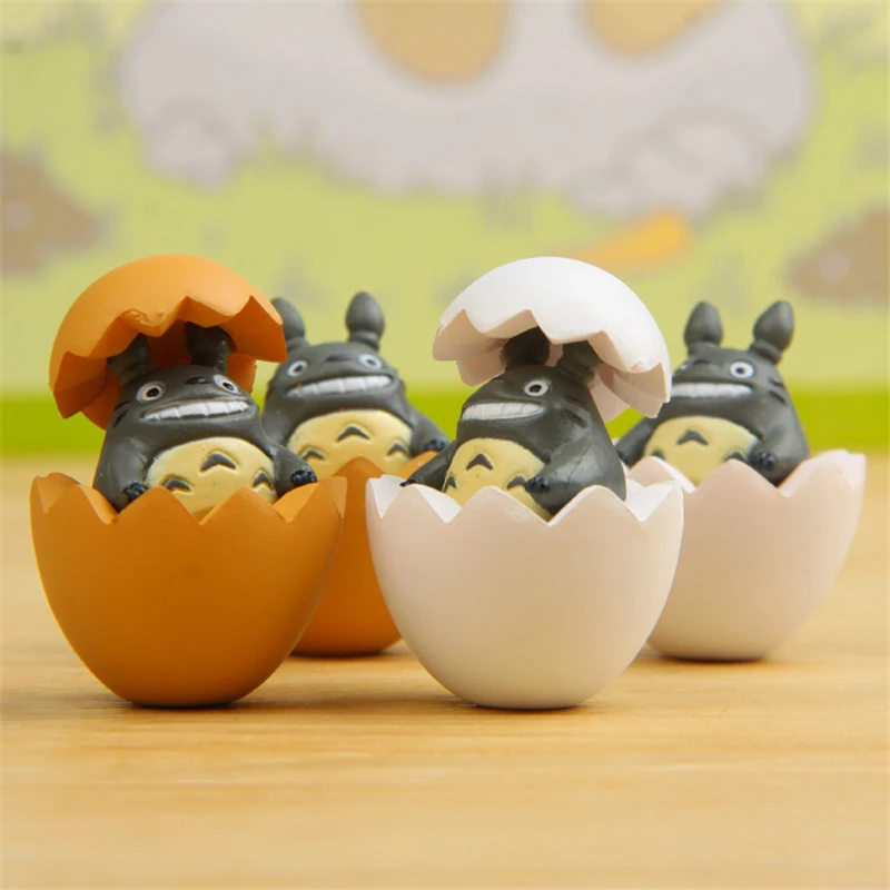 4 шт./лот Тоторо фигурку мой сосед яичной скорлупы цифры Японии аниме игрушки P