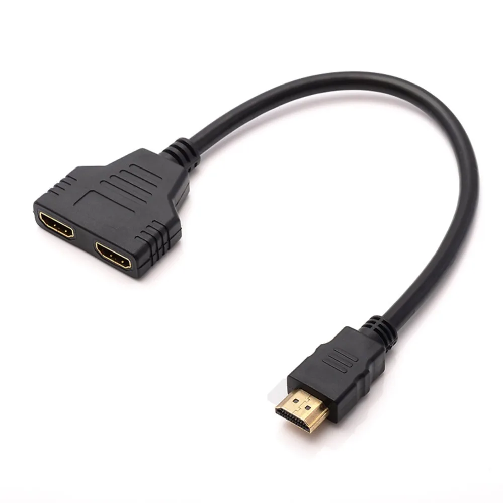 1 шт. совместимому с HDMI 2 Dual Порты и разъёмы Y сплиттер HD 1080P v1.4 мужчина к двойной