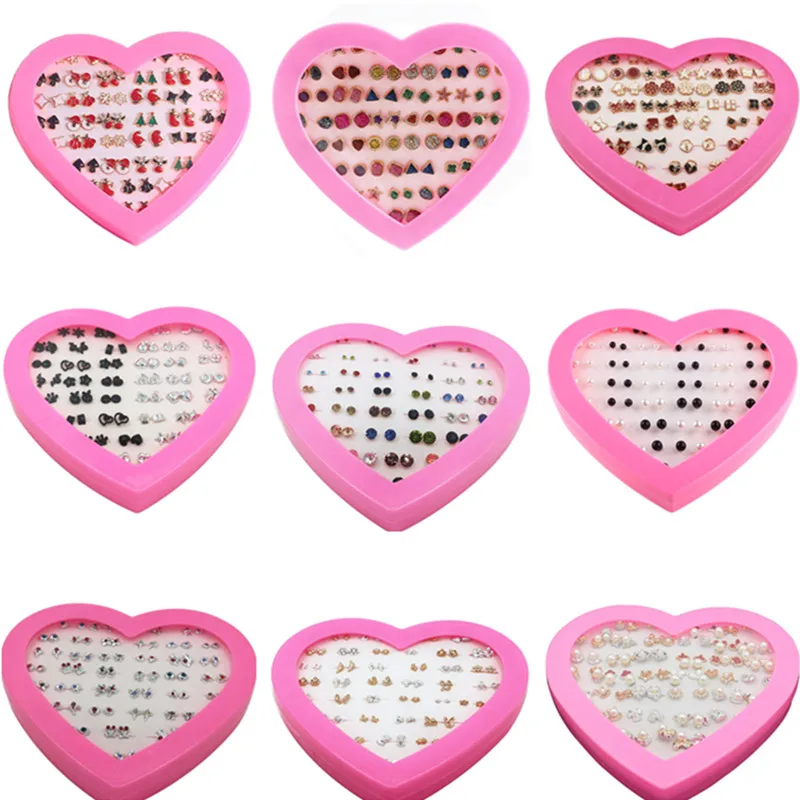 36 пар/компл. милые снежинки лося серьги гвоздики дерево для девочек модные