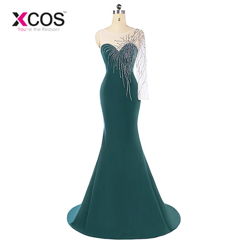 Robe De Soiree длинное зеленое вечернее платье с русалочкой вечерние элегантные платья