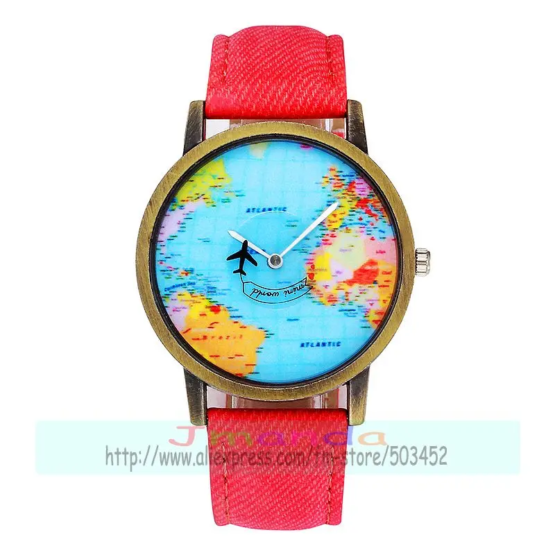 100 шт./лот новинка кожаный Бронзовый чехол карта кожаные часы самолет поворотный