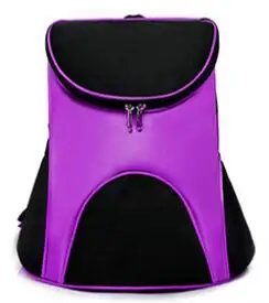 purple 7 цветов, переноска для собак синего цвета, переноска для собак, кошек, переносная сумка на молнии, сетчатый рюкзак, дышащие сумки для собак - Цвет: purple