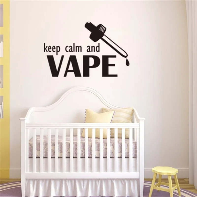 GB509 Keep Calm and Vape мультфильм наклейки на стену для детей номеров домашний Декор