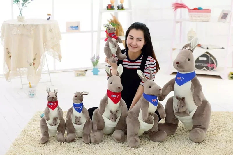 Прекрасный Медвежонок-кенгуру с детским кенгуру в пуансе мягкий плюшевый