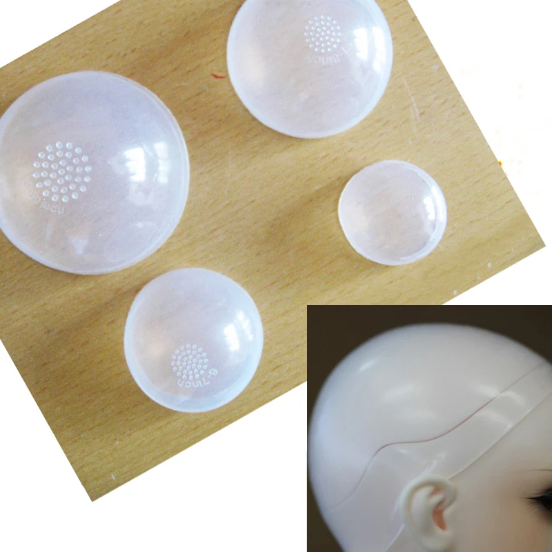 

Doll accessories Head Clear Silicone Wig Cap Protection Cover for 1/6 1/4 1/3 BJD Doll SD doll