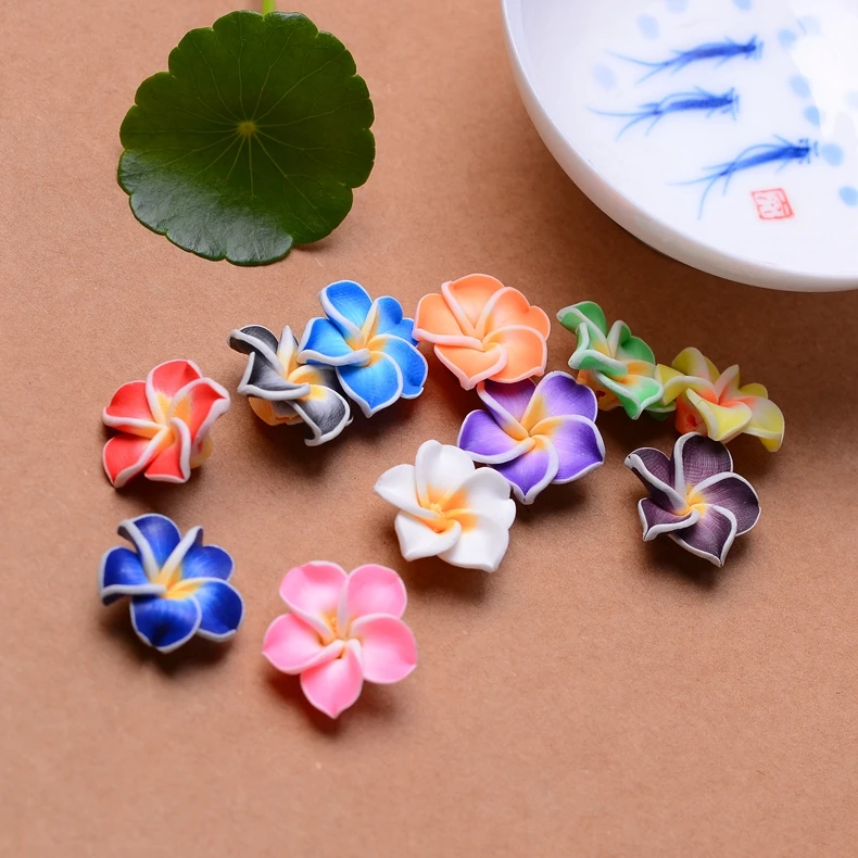 Бесплатная доставка 30 шт. белые объемные бусины из полимерной глины