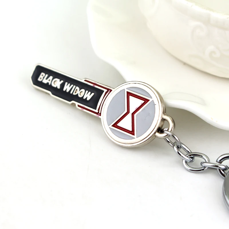 Черная Вдова брелок лазерной гравировкой комиксов супергероя металлический