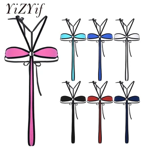 Женский цельный бойфренд мини микро бикини стринги Нижнее белье с лямкой на шее с открытой спиной с высоким вырезом самозавязывающийся купальник бикини женский купальник