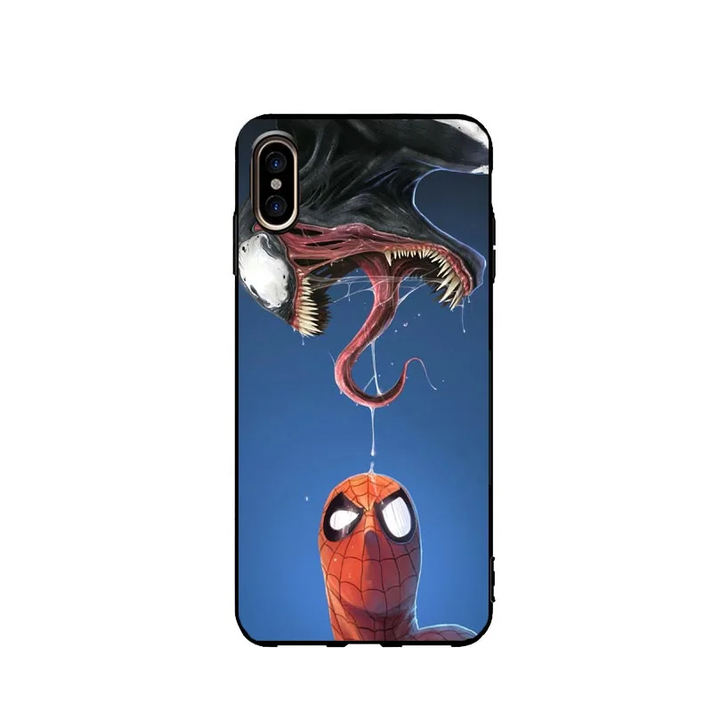 Чудо яд V человек паук Drool мягкий чехол для телефона iPhone 5 S SE X задняя крышка 6s 6 7 8 Plus