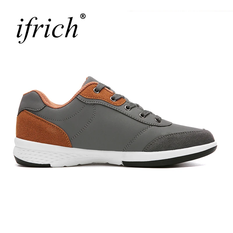 Ifrich/Лидер продаж Мужская обувь для бега на шнуровке цвет синий серый мужские