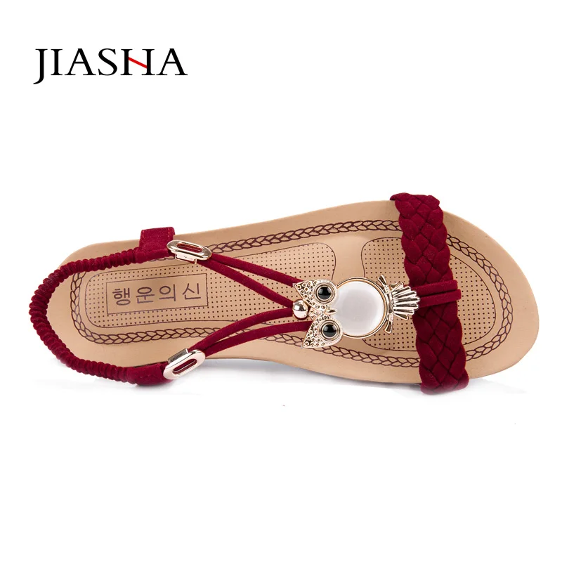 Женские сандалии 2018 модные богемные женские туфли с совой Вьетнамки Летние